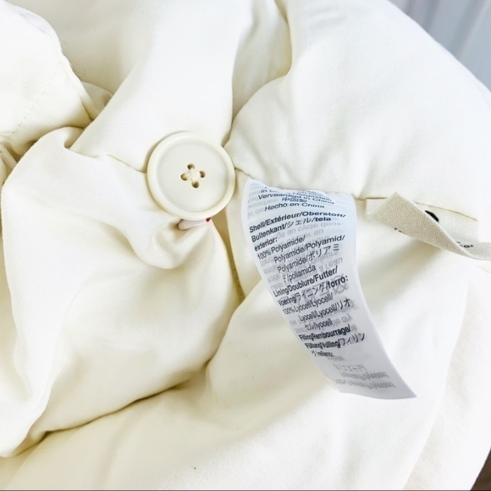 💋 Madewell Buffy puffer jacket white Ivory coat. Size S - Picture 10 of 12